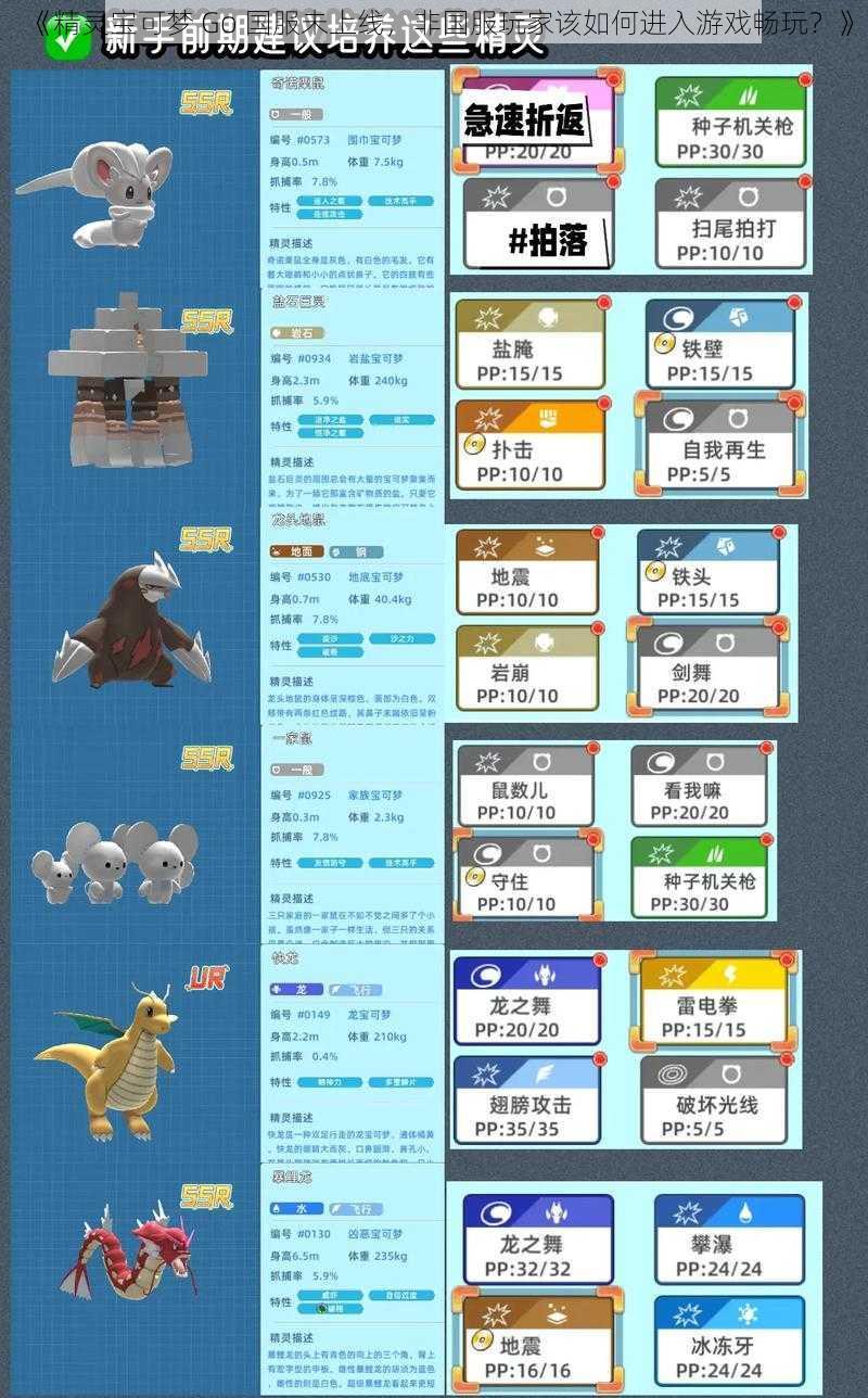 《精灵宝可梦 Go 国服未上线,非国服玩家该如何进入游戏畅玩?》